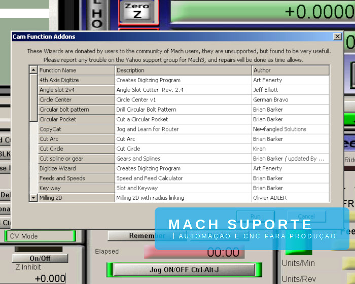 Addons e Softwares Terceiros Mach3