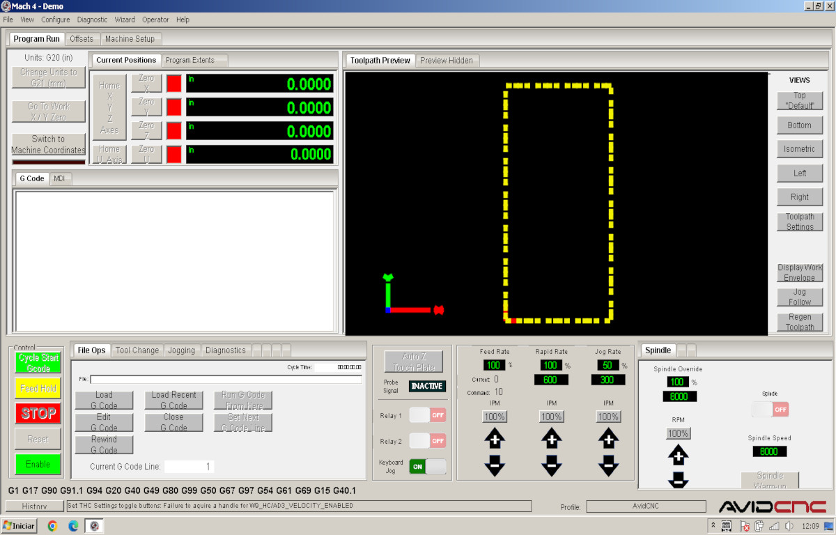 Screenset Tela Mach4 CNC Similar Mach3